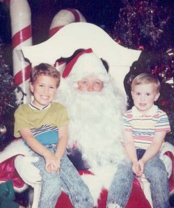 Greg & Daniel with Santa Claus.1