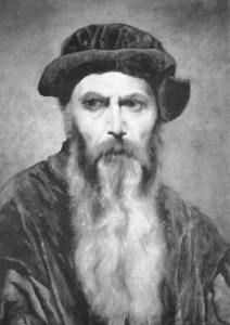 With a beard this cool, Johannes Gutenberg would be welcome in any hipster church.