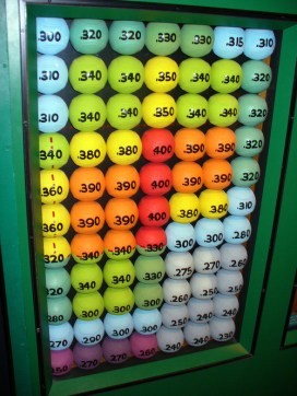 Display of Ted William's hitting zone at the Baseball Hall of Fame