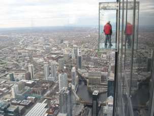 This glass box is a ledge om the side of the Willis Tower, 1,353 feet about Chicago. In spite of how it looks, it is a firm foundation to stand on.—and so is Gods Word.